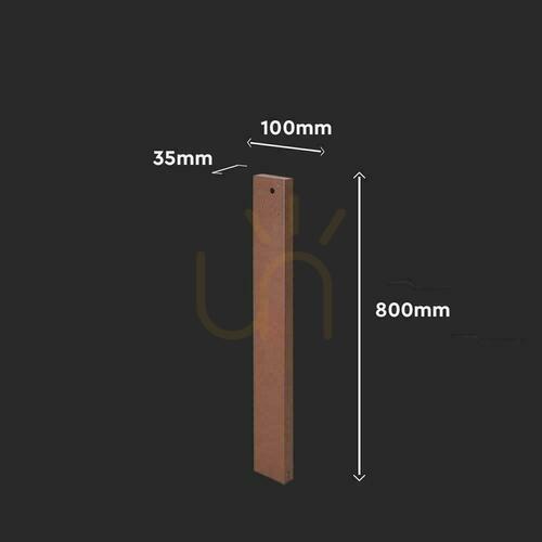 Jelölje be 80cm-es oszlop a VT-409CCT napelemes fali lámpatestekhez SKU 23770, 23824, 24063, 24089 corten bronz VT-11080