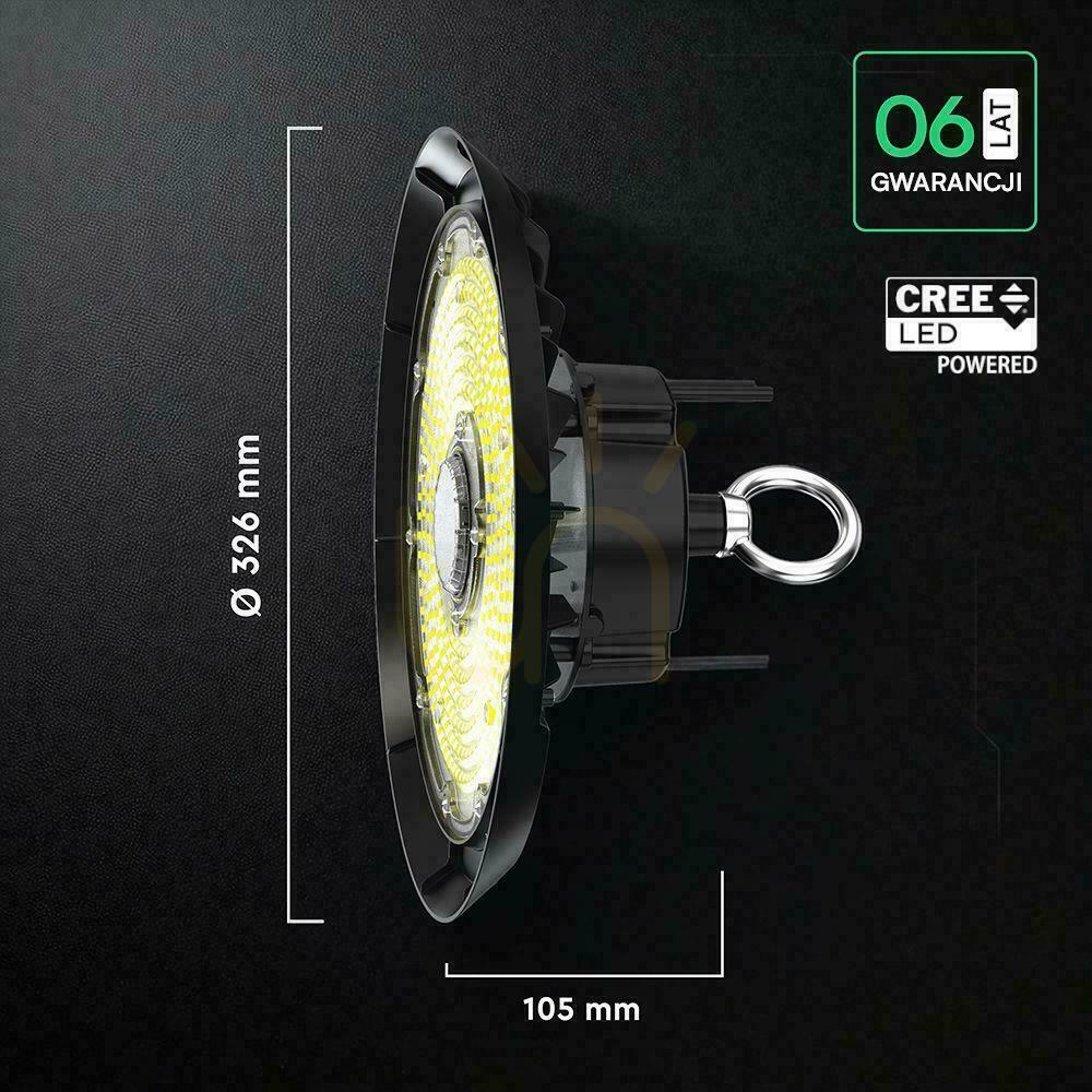 Kilátás V-TAC LED UFO magas öböl CREE CHIP IP65 ALU lámpatest 135Lm/W 200W VT-91202 4000K 27000lm 6 év garancia 6 év garancia V-TAC LED UFO magas öböl CREE CHIP IP65 ALU lámpatest 135Lm/W 200W VT-91202 4000K 27000lm 6 év garancia 6 év garancia