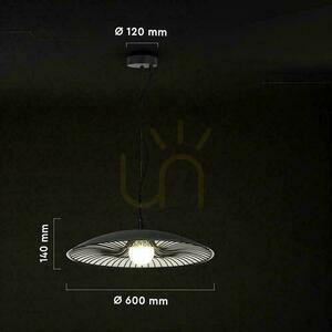 V-TAC G9 LED lámpatest függeszték lámpatest fi.600cm fekete VT-89019 small 2