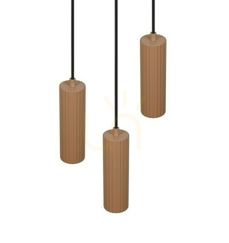 Jelölje be Trio SOKA 367730365 függőlámpa, kávébarna, 3×GU10, Ø28 cm