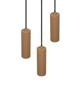 Trio SOKA 367730365 függőlámpa, kávébarna, 3×GU10, Ø28 cm small 2