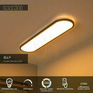 Lucide ELLY fekete LED mennyezeti lámpa 80 cm, távirányítós CCT 36W small 2