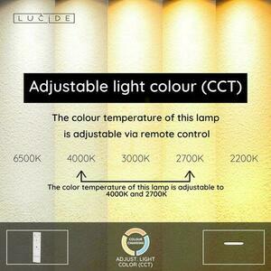 Lucide ELLY fekete LED mennyezeti lámpa 80 cm, távirányítós CCT 36W small 3