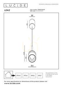 Kültéri függő lámpa Lucide LENZ LED 8W IP54 természetes 11 cm 33806/08/97 small 4