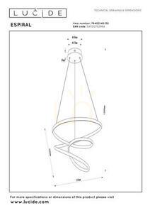 Függőlámpa Lucide ESPIRAL fekete LED 40W 2500 lm dimmelhető 78403/40/30 small 7