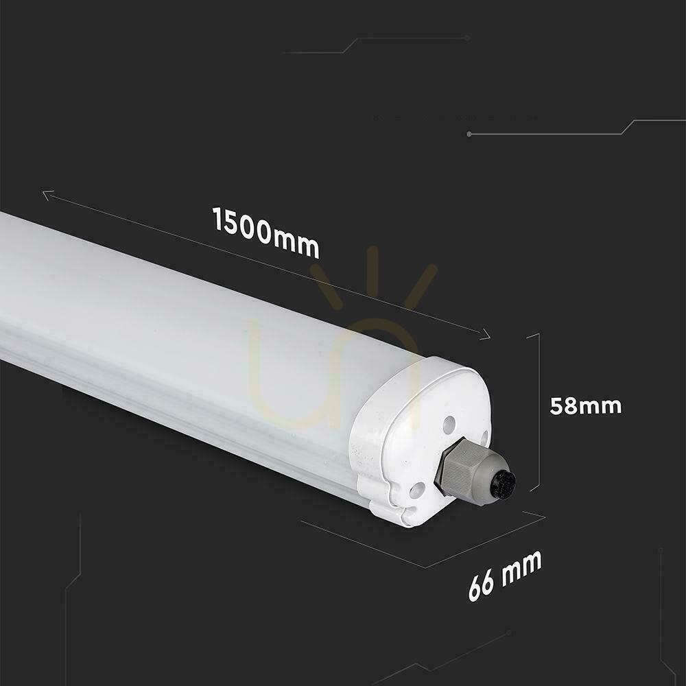 Jelölje be V-TAC CREE CHIP G-sorozat 150cm 48W 135Lm/W VT-1574 4000K 6430lm hermetikus LED lámpatest 6 év garancia 6 év garancia V-TAC CREE CHIP G-sorozat 150cm 48W 135Lm/W VT-1574 4000K 6430lm hermetikus LED lámpatest 6 év garancia 6 év garancia