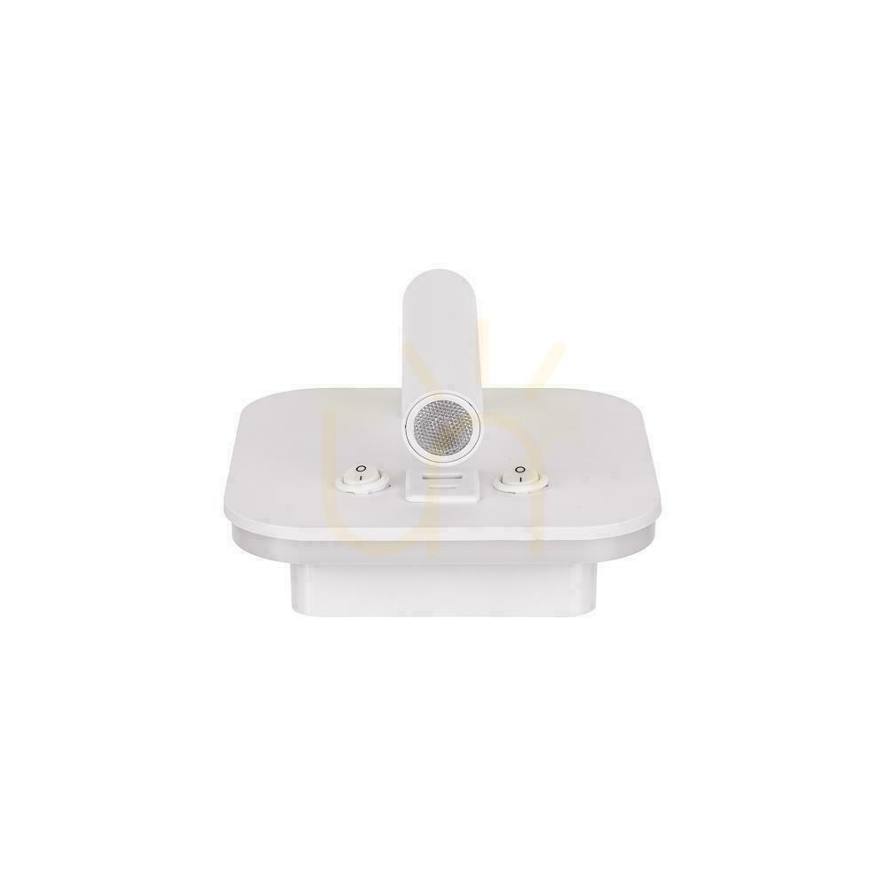 Előnézet LED-es lámpatest V-TAC 8W COB CREE fali lámpa fehér szálloda ágy USB + USB C kapcsoló VT-80068-W 3000K 830lm 2 év garancia LED-es lámpatest V-TAC 8W COB CREE fali lámpa fehér szálloda ágy USB + USB C kapcsoló VT-80068-W 3000K 830lm 2 év garancia