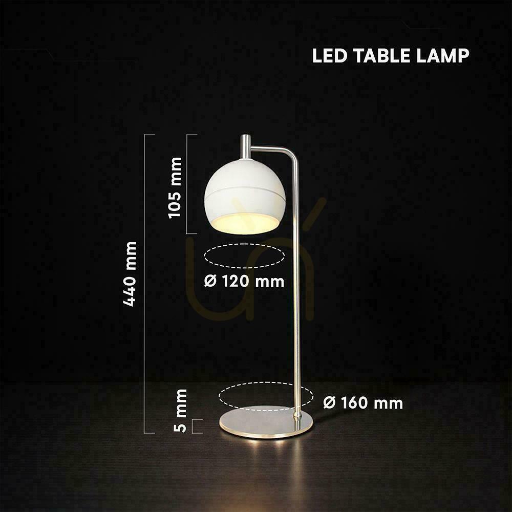 Előnézet 10W LED 44cm asztali lámpa fehér VT-89022 3000K 1200lm asztali lámpa. 10W LED 44cm asztali lámpa fehér VT-89022 3000K 1200lm asztali lámpa.