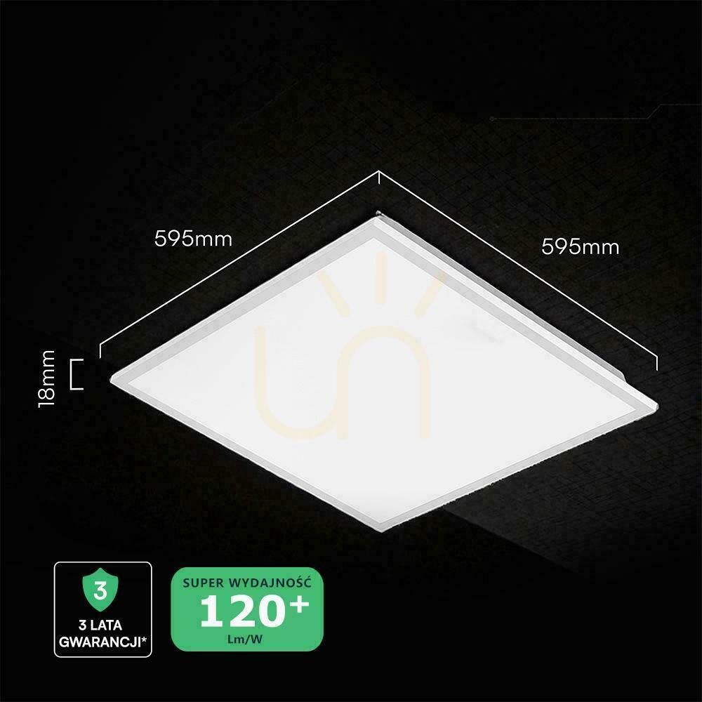 Kijelző LED panel V-TAC 40W 600x600 vékony 18mm 120Lm/W VT-61041 6500K 4800lm 3 év garancia 3 év garancia LED panel V-TAC 40W 600x600 vékony 18mm 120Lm/W VT-61041 6500K 4800lm 3 év garancia 3 év garancia