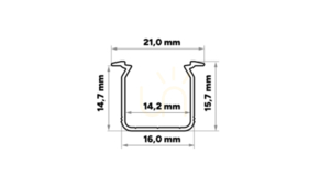 TEKKNI+ SKAGEN+ süllyeszthető LED-profil, fekete eloxált, 2,02 m small 1