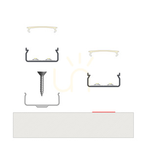 TEKKNI EGEN 38-1130-20 LED-profilszett, ezüst, matt M22 diffúzorral, 2,02 m small 5