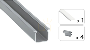 TEKKNI SKAGEN süllyesztett LED-profilkészlet ezüst, opál fedéllel, 2,02 m small 1