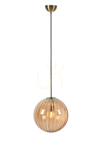 Függőlámpa Markslojd Fengari 108763 antik sárgaréz borostyán üveg 35 cm small 0