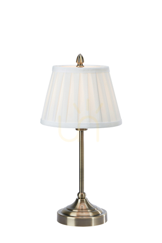 Jelölje be Asztali lámpa Markslojd OXFORD 108973 antik sárgaréz-fehér 38,5 cm