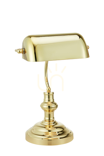 Jelölje be Asztali lámpa Markslojd BANKERS 108977 sárgaréz acél 42 cm