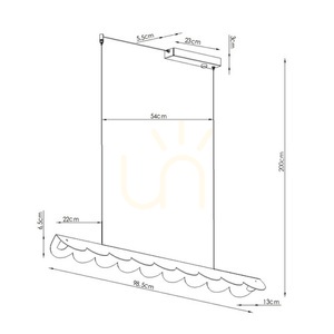 BISCUIT 100 bézs függeszték LED 12 W 4000 K 1420 lm CRI 98, 98,5 cm, Thoro small 1