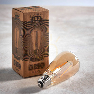 E27 LED izzószál körte 2W borostyán Endon small 4
