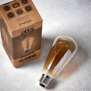 E27 LED izzószál körte 2W borostyán Endon small 5