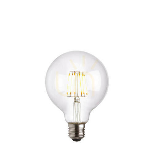 Jelölje be E27 LED izzószálas gömb izzó átlátszó Endon 6W ư