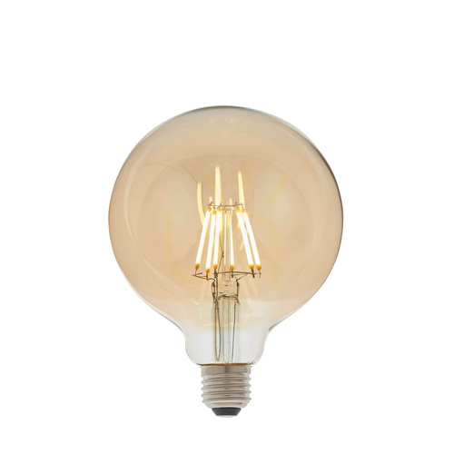 Jelölje be E27 LED izzószálas gömb izzó borostyán Endon 6W 12,5 cm
