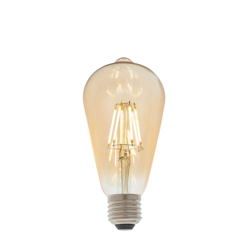 Jelölje be E27 LED izzószál körte izzó borostyán Endon 6W dimmelhető, üveg