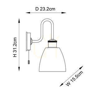 Fali lámpa Endon Piper króm IP44 fürdőszobai 95506 small 2