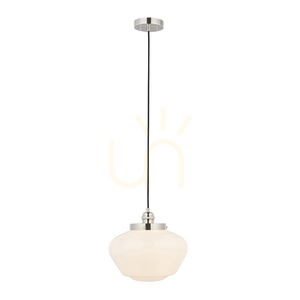 Endon Camberley függőlámpa polírozott nikkelből és opálüvegből, E27, 30 cm small 6