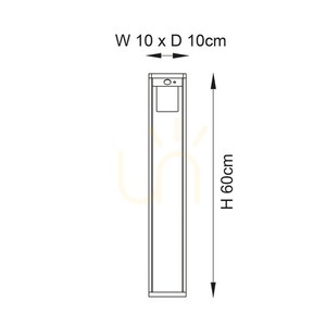 Álló lámpa Endon Hallam fekete LED alumínium 60 cm small 2