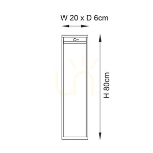 Álló lámpa Endon Dannah fekete LED alumínium 80 cm small 2