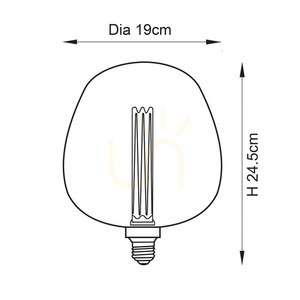 Endon Roves E27 dekoratív LED fényforrás 2,8 W 1800 K, zöld-rózsaszín ombré üveg, Ø 19 cm small 1