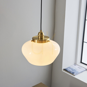 Endon Camberley 97692 függőlámpa – opálüveg, sárgaréz bevonat, Ø30 cm, E27 small 6