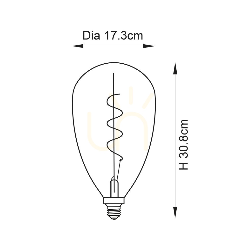 Előnézet Endon Wisp füstös üveg mennyezeti lámpa E27 4W 30,8 cm Endon Wisp füstös üveg mennyezeti lámpa E27 4W 30,8 cm