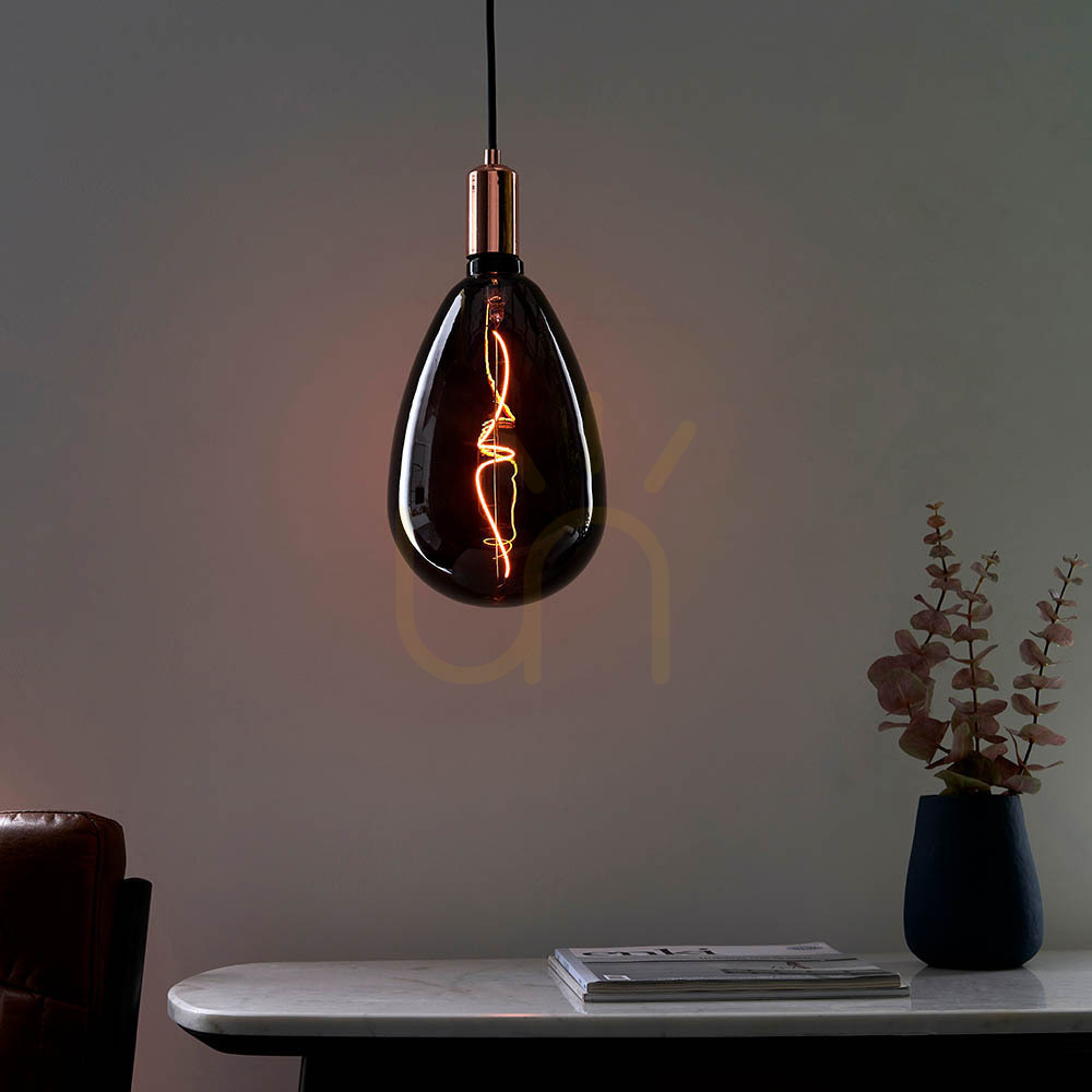 Előadás Endon Wisp füstös üveg mennyezeti lámpa E27 4W 30,8 cm Endon Wisp füstös üveg mennyezeti lámpa E27 4W 30,8 cm