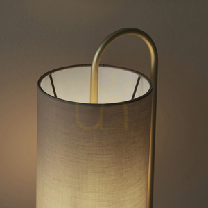 Asztali lámpa Endon Klip szürke szövet E27 steel 50 cm small 5