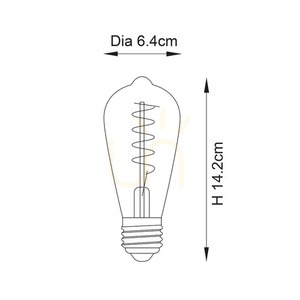 E27 LED izzó Endon Twist borostyán üveg 4W dimmelhető 1 E27 LED izzó Endon Twist borostyán üveg 4W dimmelhető small 1