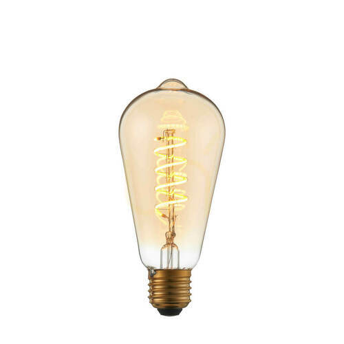 Jelölje be E27 LED izzó Endon Twist borostyán üveg 4W dimmelhető