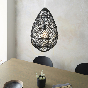 Függőlámpa Endon fekete rattan acél E27 35 cm dimmelhető small 5