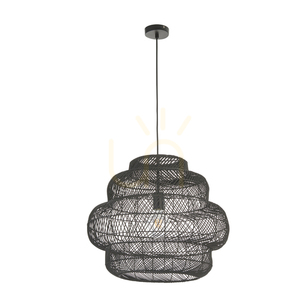 Függőlámpa Endon Tenoko fekete rattan E27 52,5 cm small 9