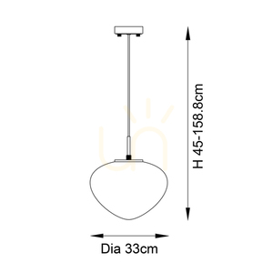 Függőlámpa Endon Mali sárgaréz E27 állítható 33 cm small 2