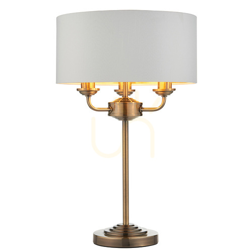 Jelölje be Asztali lámpa Endon Highclere sárgaréz 3-ágú E14 50 cm