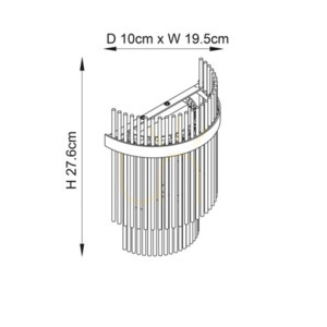 Fali lámpa Endon Marietta sárgaréz E14 dimmelhető 27,6 cm small 2