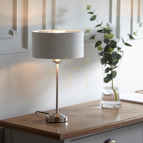 Jelölje be Asztali lámpa Endon Highclere bézs szövet 44,7 cm