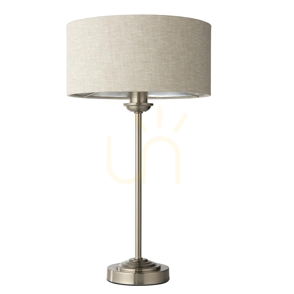 Előadás Asztali lámpa Endon Highclere bézs szövet 44,7 cm Asztali lámpa Endon Highclere bézs szövet 44,7 cm