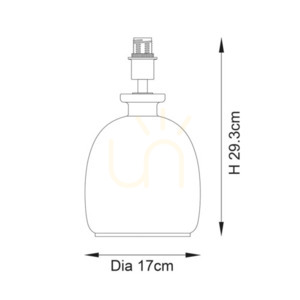 Asztali lámpa Endon Lyra fekete üveg-acél E14 29,3 cm small 2