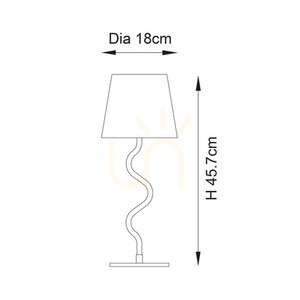 Asztali lámpa Endon Wriggle fekete rattan fém E14 small 2