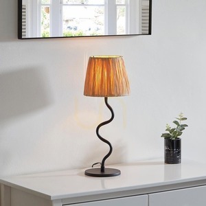 Asztali lámpa Endon Wriggle fekete rattan fém E14 small 3