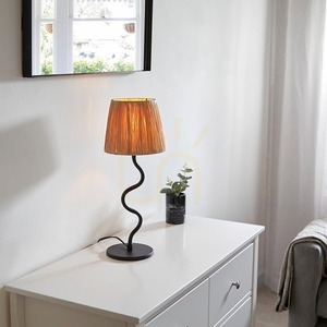 Asztali lámpa Endon Wriggle fekete rattan fém E14 small 5