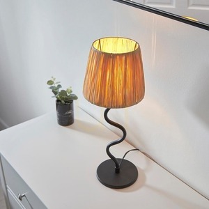 Asztali lámpa Endon Wriggle fekete rattan fém E14 small 6