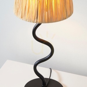 Asztali lámpa Endon Wriggle fekete rattan fém E14 small 7