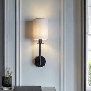 Endon Sancerre fekete fali lámpa E14 1x6W, szövet árnyékkal small 5